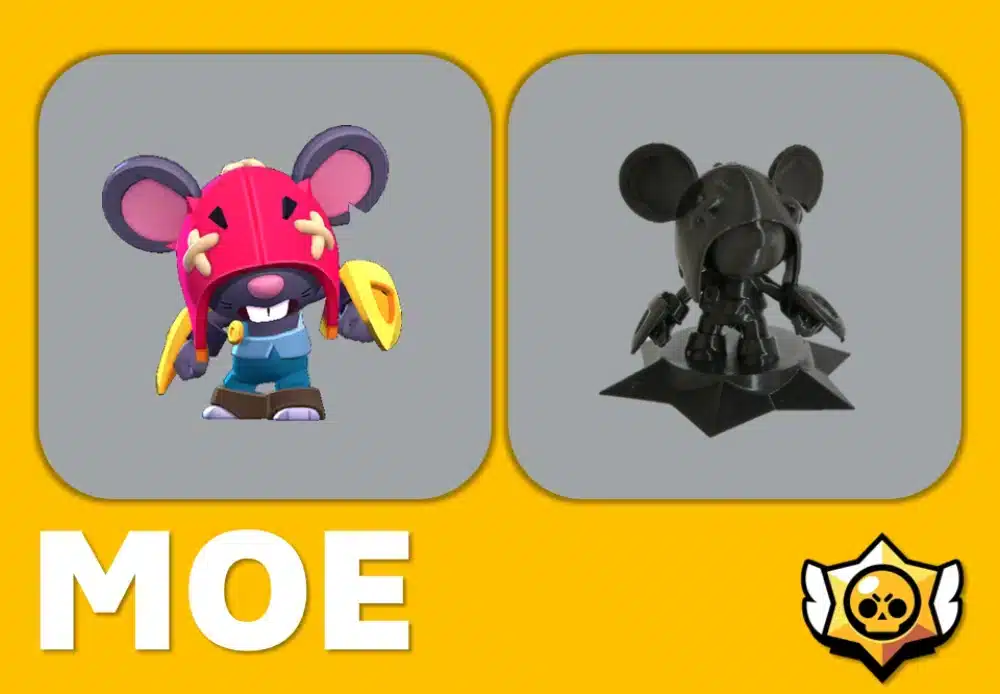 Brawl Stars 모에 액션 피규어 3D 모델