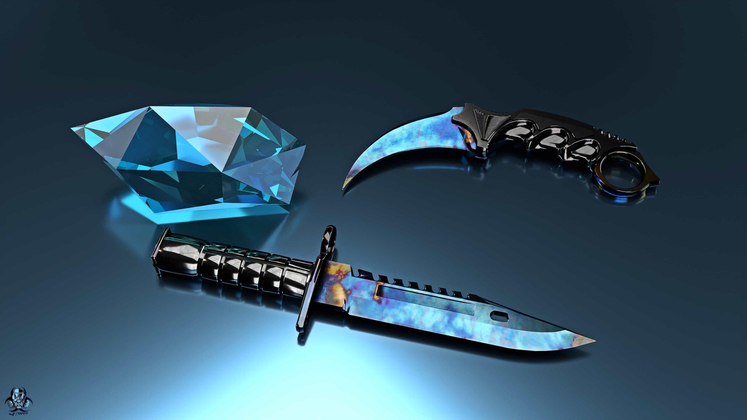 The current image has no alternative text. The file name is: Blue-Gem-Karambit.jpg
