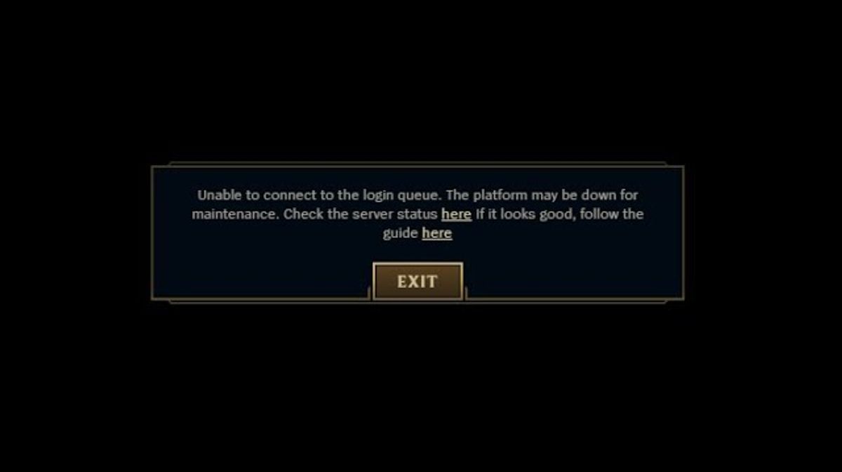 Connections Troubleshooting League of Legends