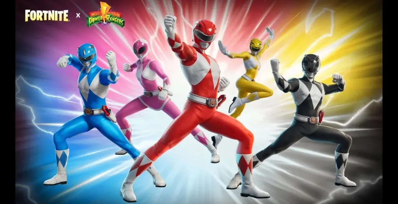 Skins dos Power Rangers no Fortnite