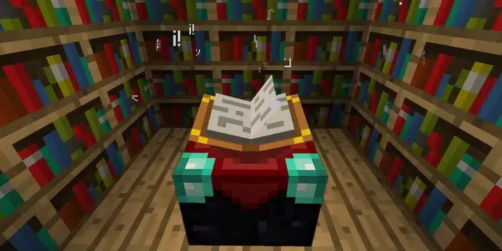 mesa de encantamientos Minecraft