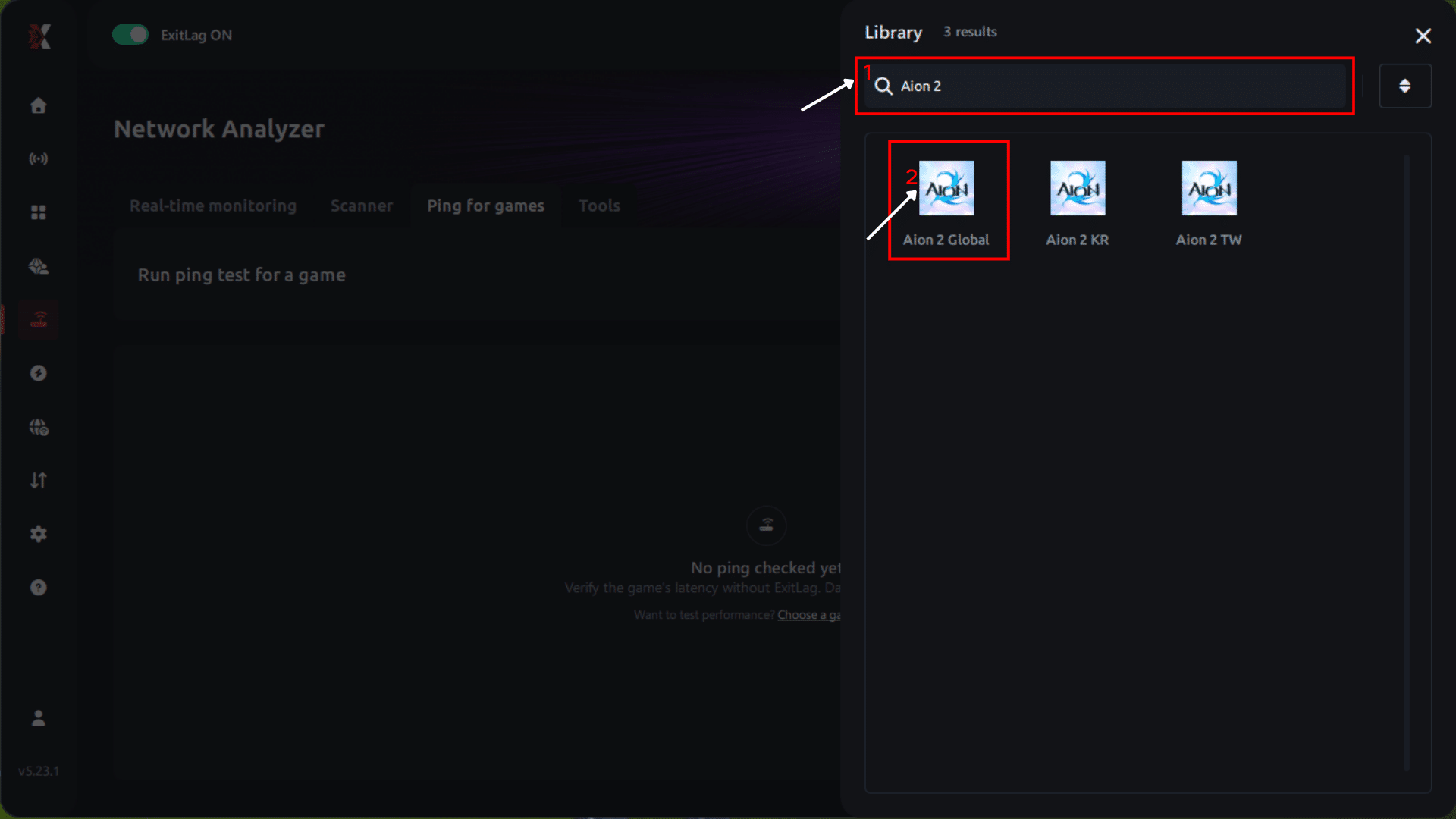 Aion 2 Ping Test