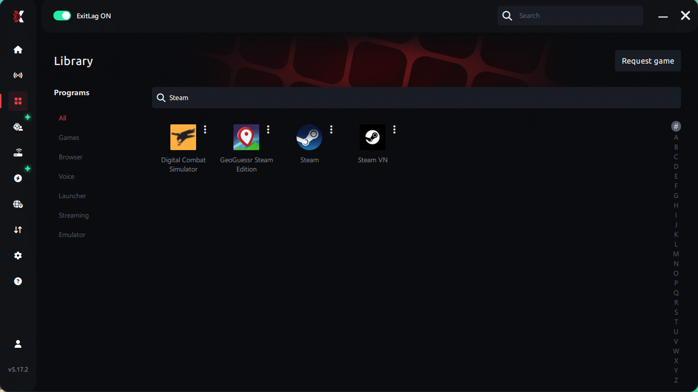 Select Game Steam