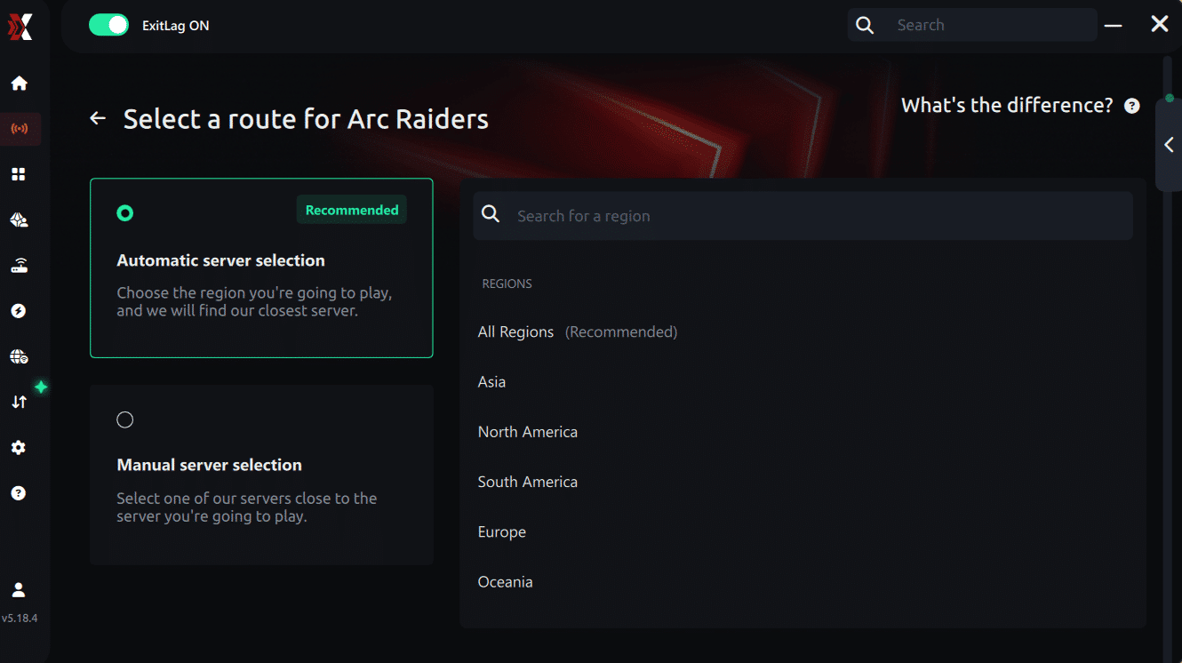 Select server Arc Raiders