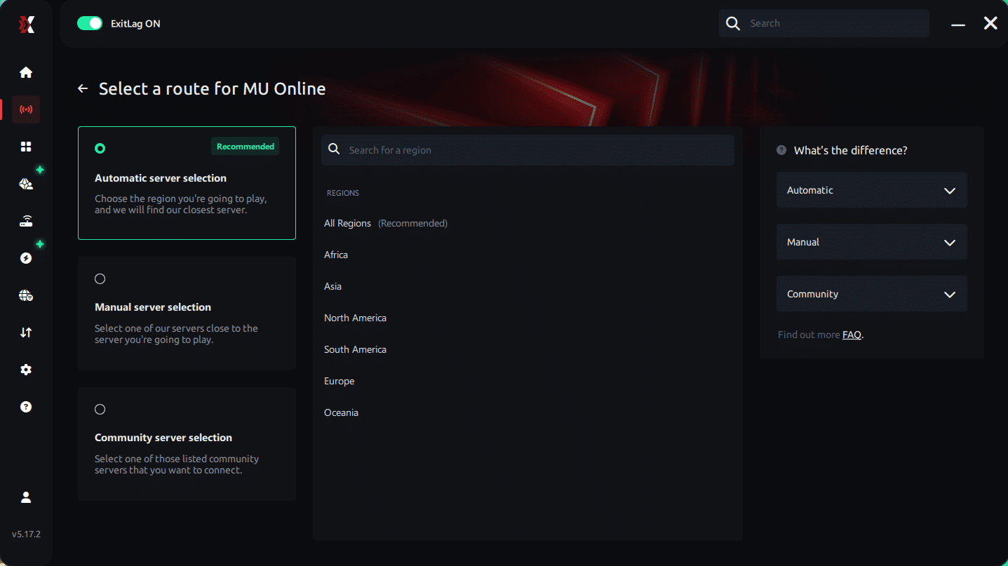 Select server MU Online
