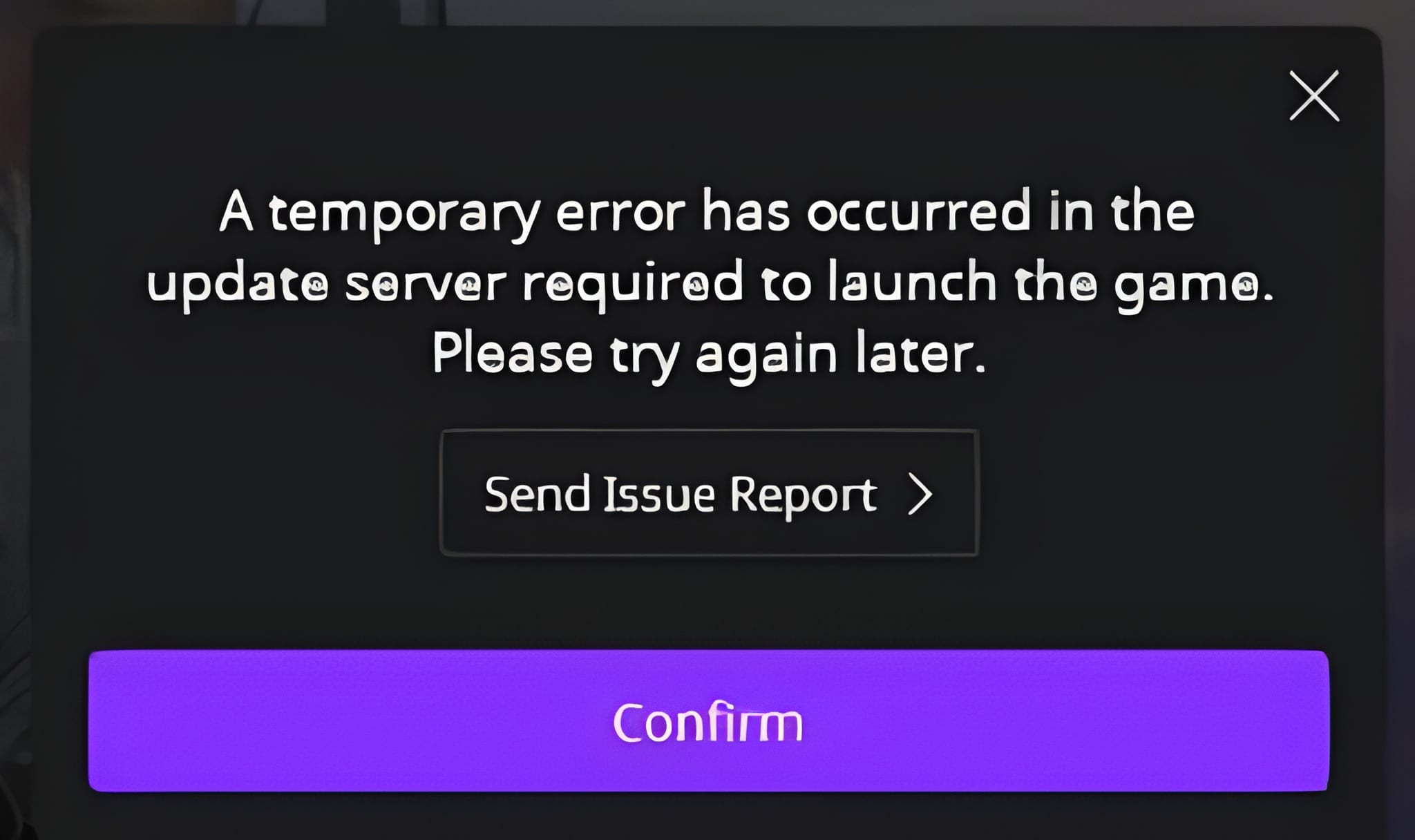 Current image: Aion 2 Temporary Error Occurred
