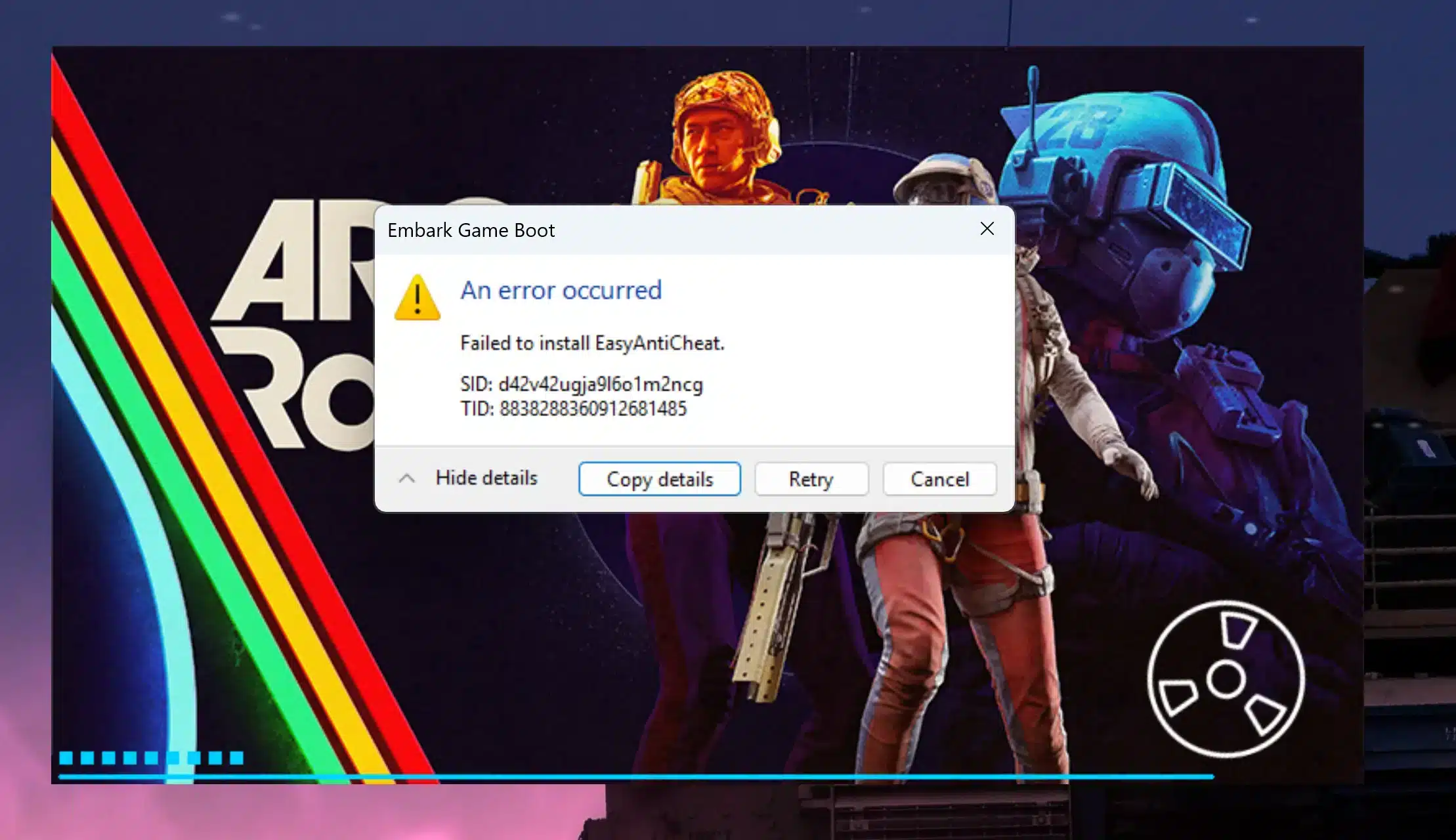 Arc Raiders Anti Cheat Error
