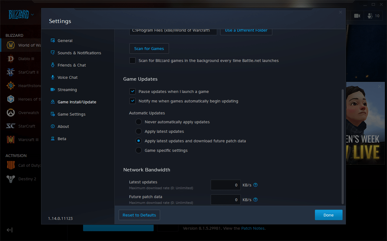 Battle.net Download Speed Slow
