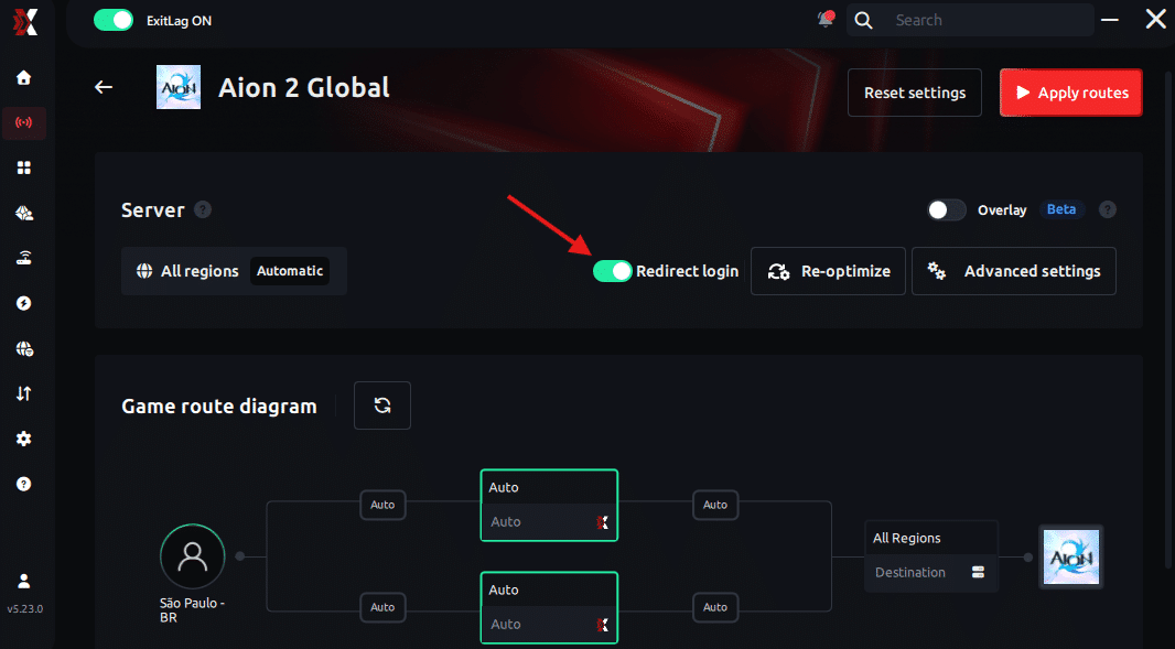 Activate redirect login in Aion 2