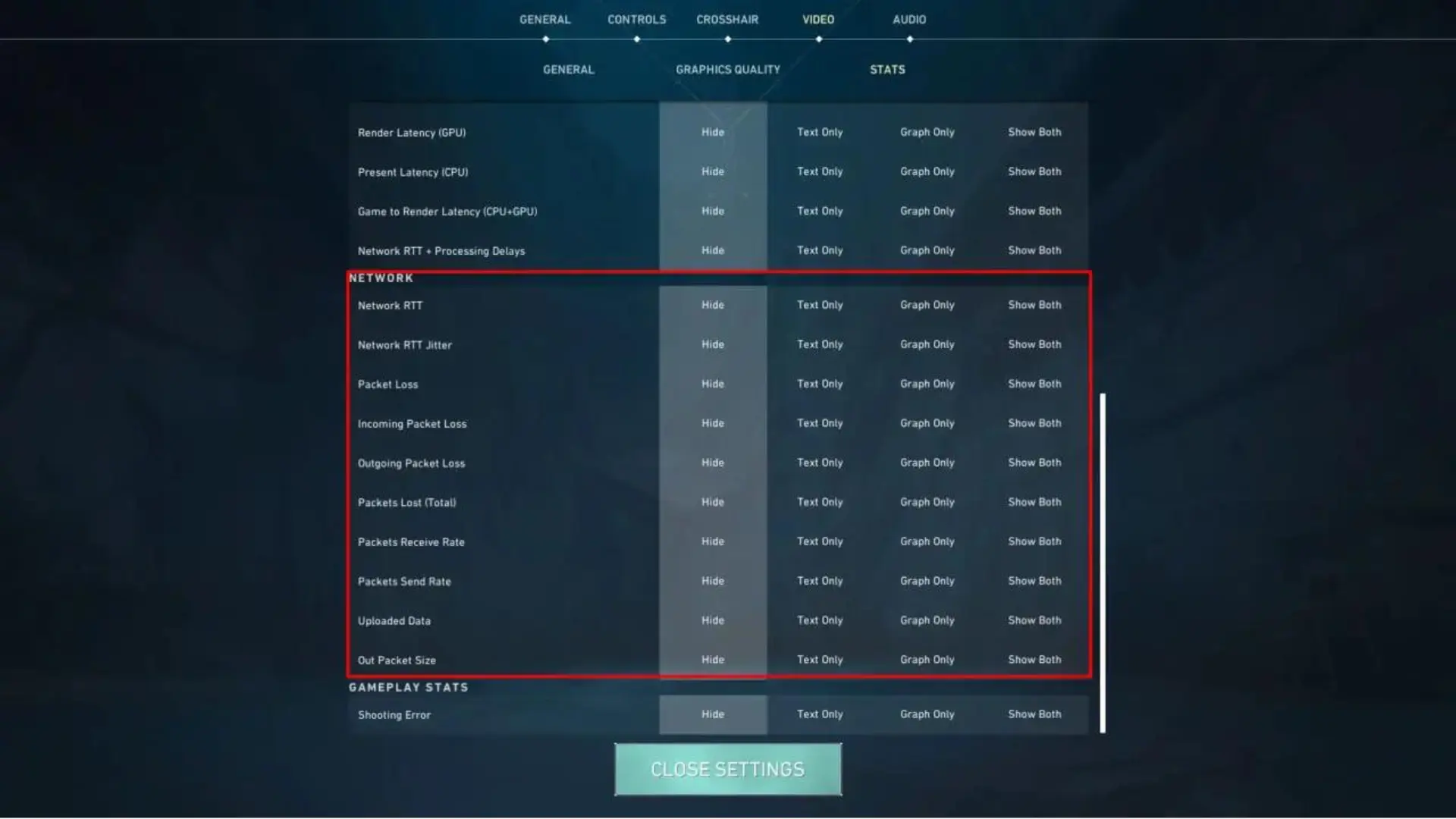 Network configs VALORANT