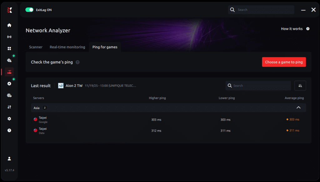 result ping
