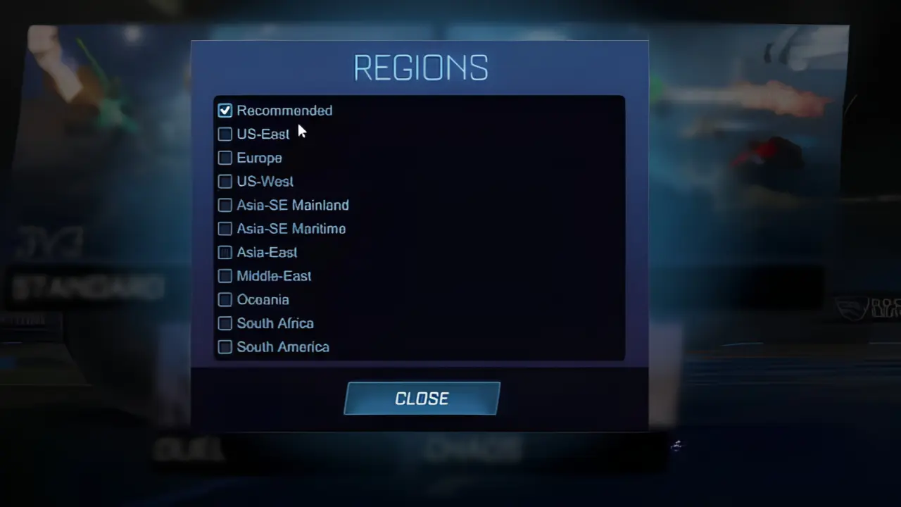 Rocket League regions