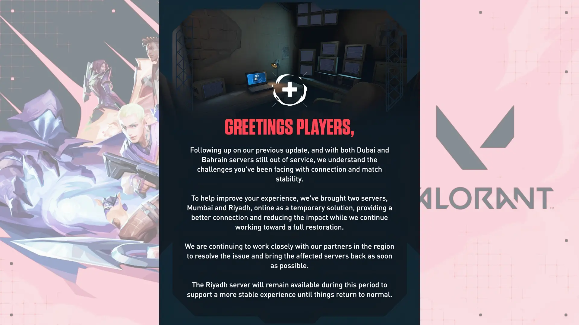 VALORANT MENA message