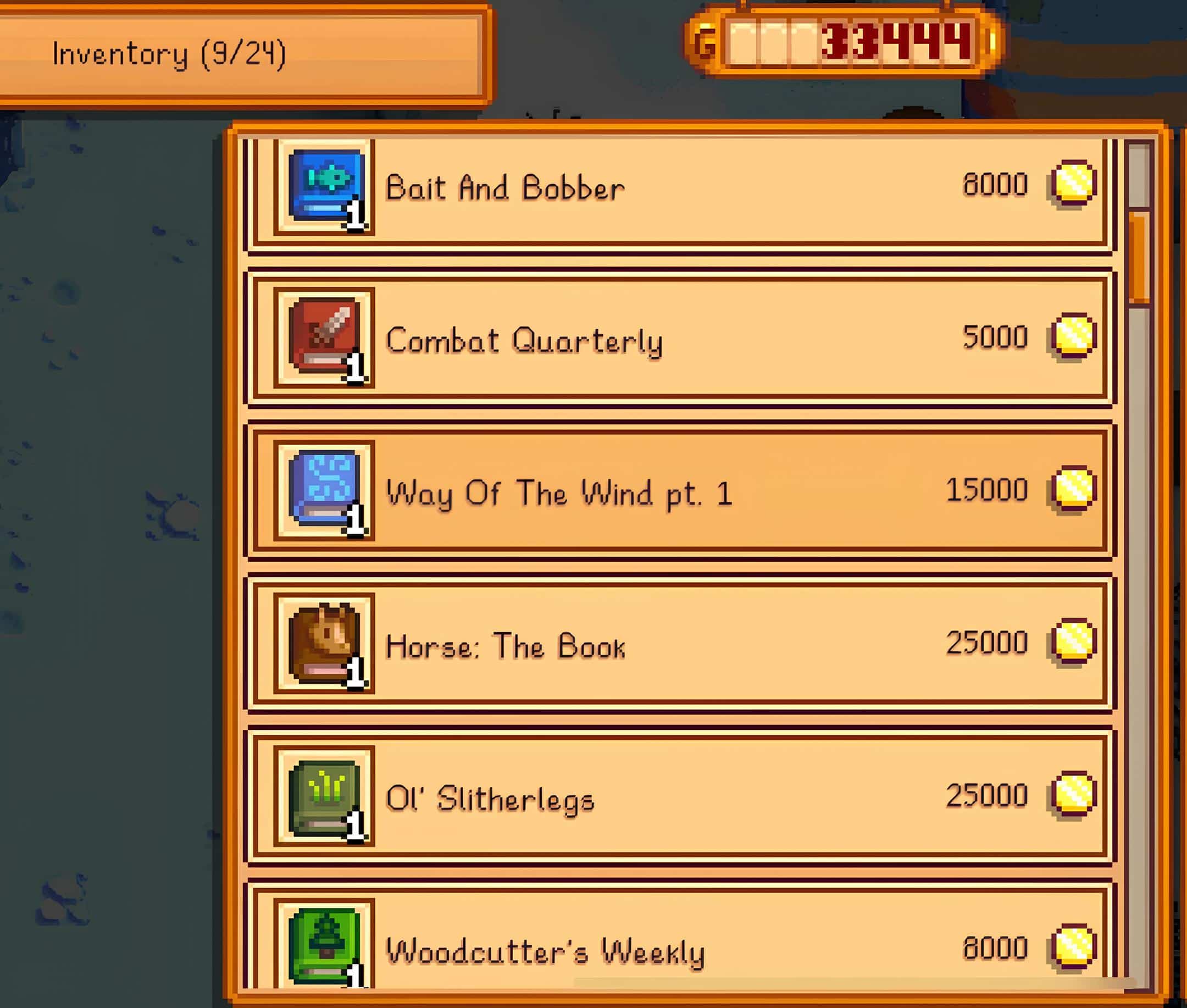 Books Stardew Valley