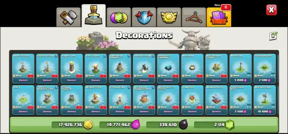 Clash of Clans 쇼핑