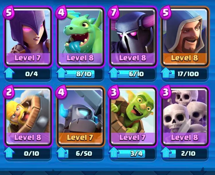 clash royale deck builder Clash Royale build your own deck: examples by arena and goal