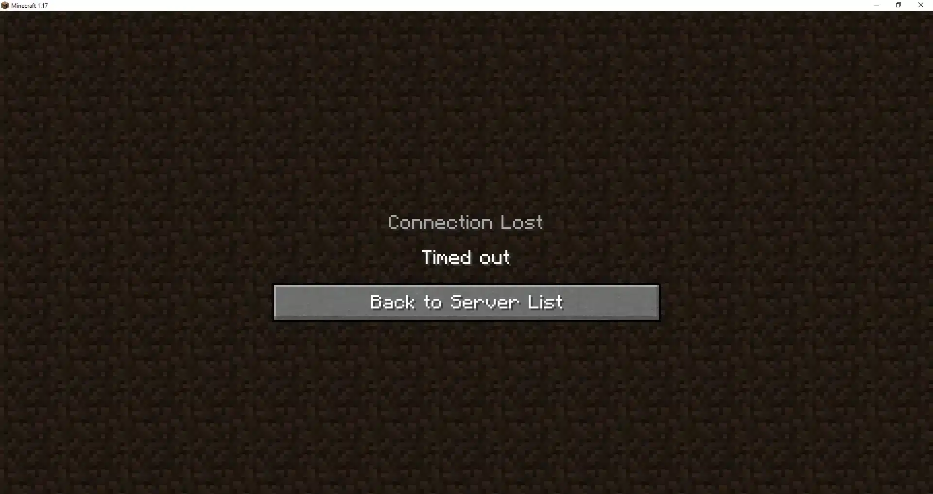 Connection Timeout Minecraft