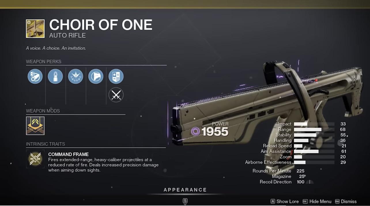 Destiny 2 Choir of One