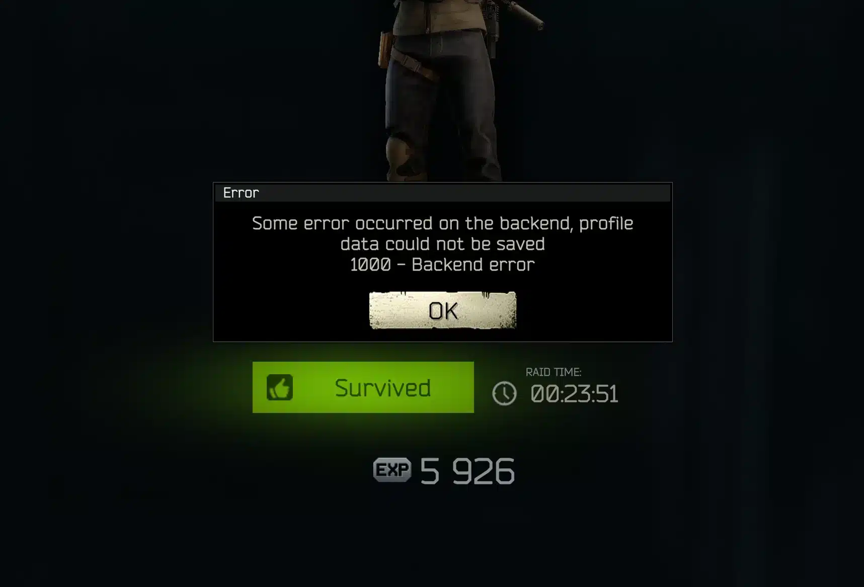 Escape From Tarkov Backend Error 1000