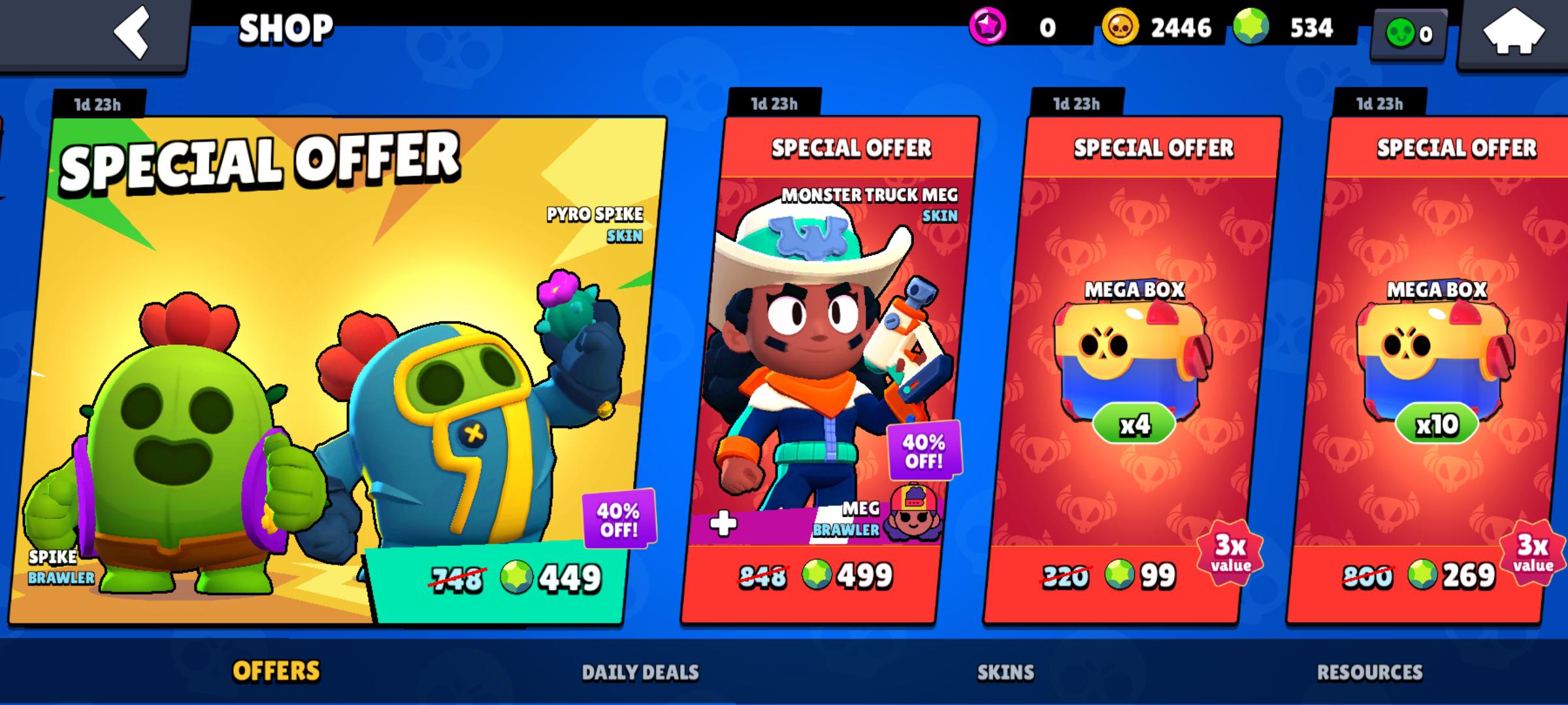 Current image: everything in the brawl stars shop right now