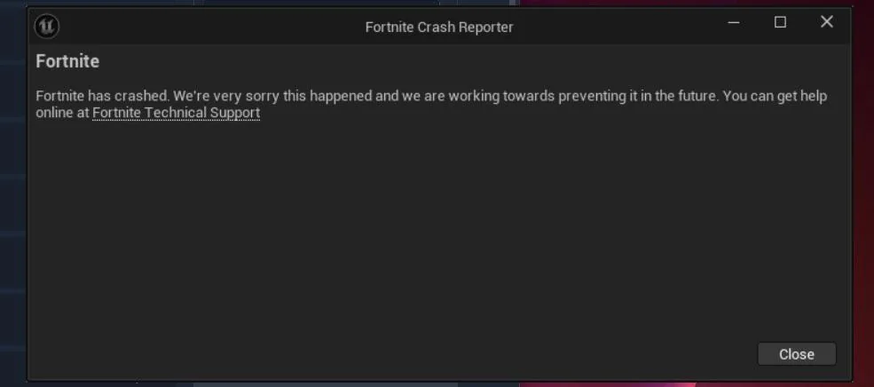 fortnite crashing