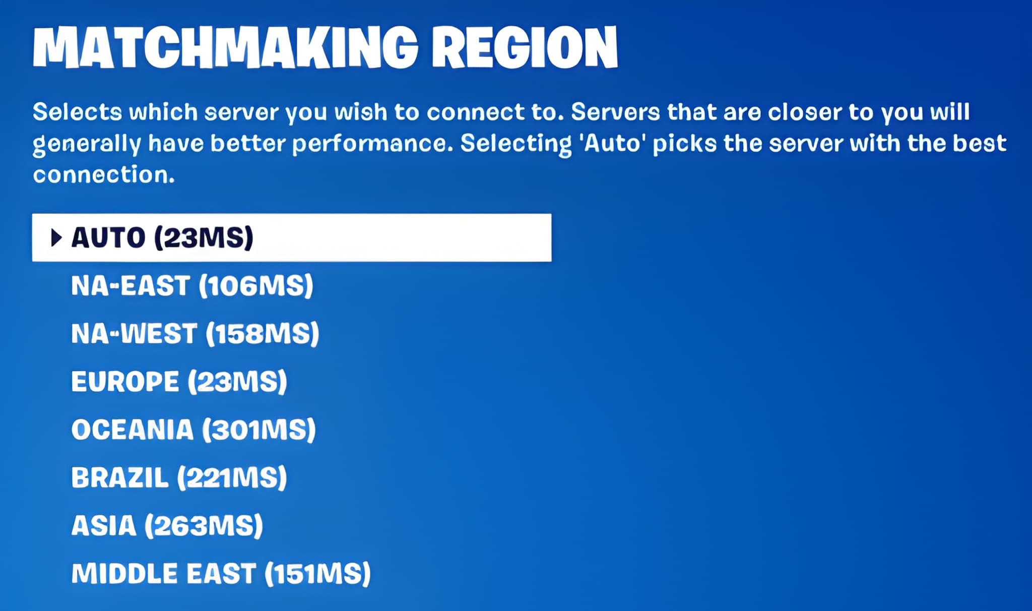Fortnite NA East Servers
