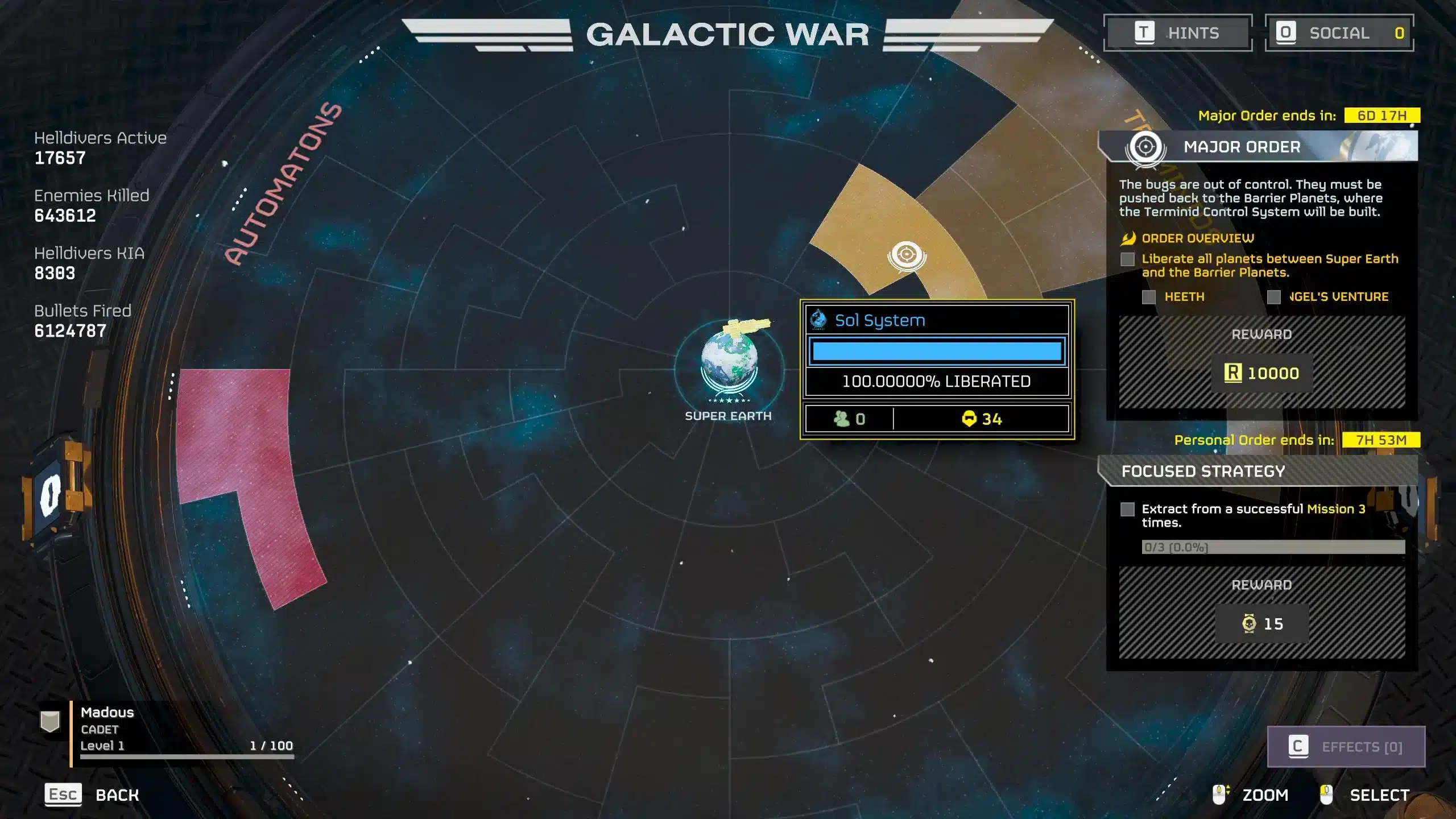 Helldivers 2 Galactic Map