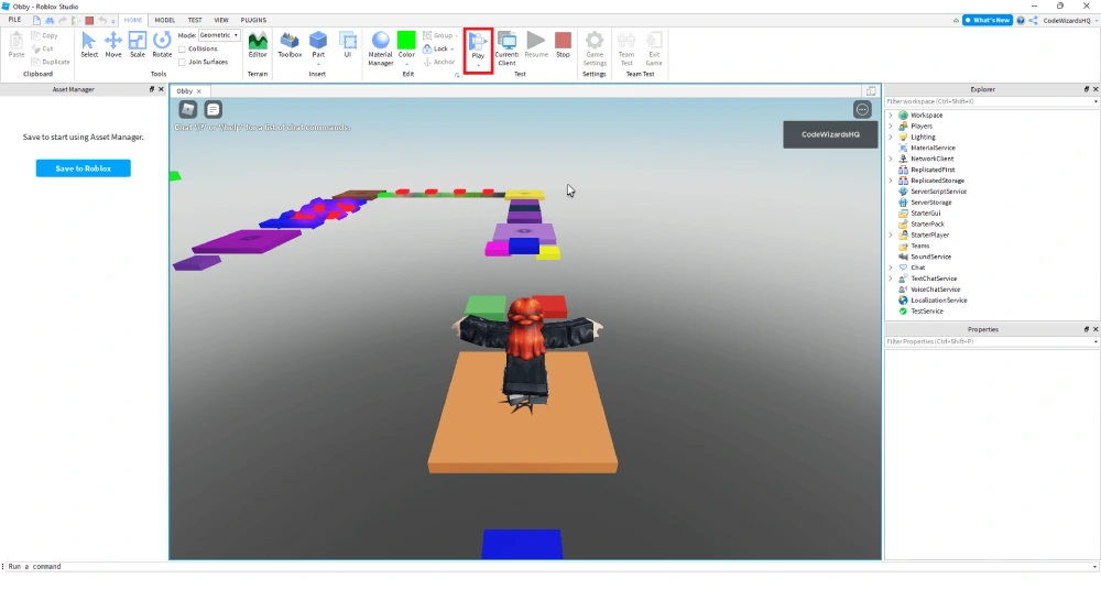 criar um jogo no Roblox