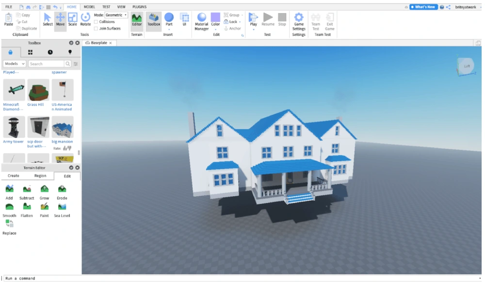 criar um jogo no Roblox