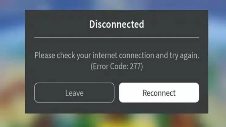 Roblox error code 277