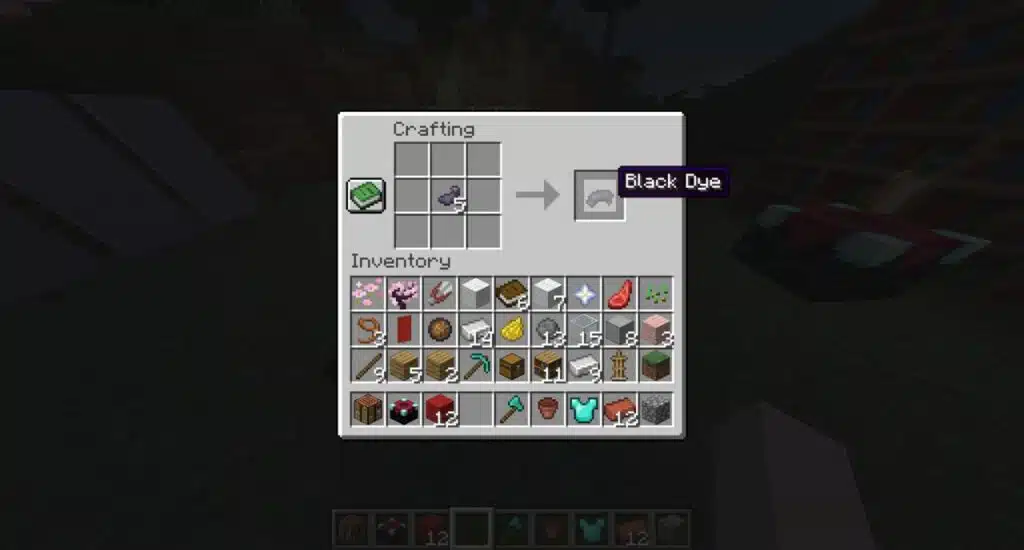black dye Minecraft