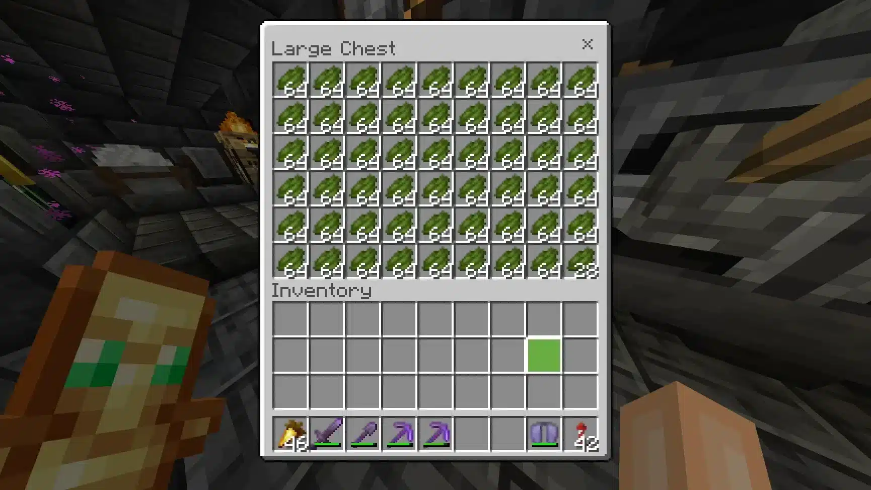  الصبغة الخضراء في Minecraft
