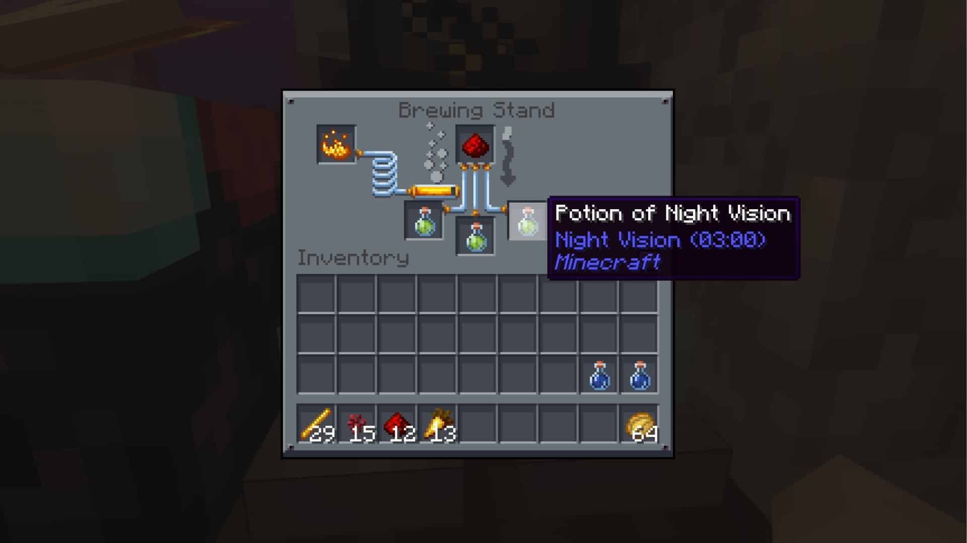 How to Make a Night Vision Potion in Minecraft