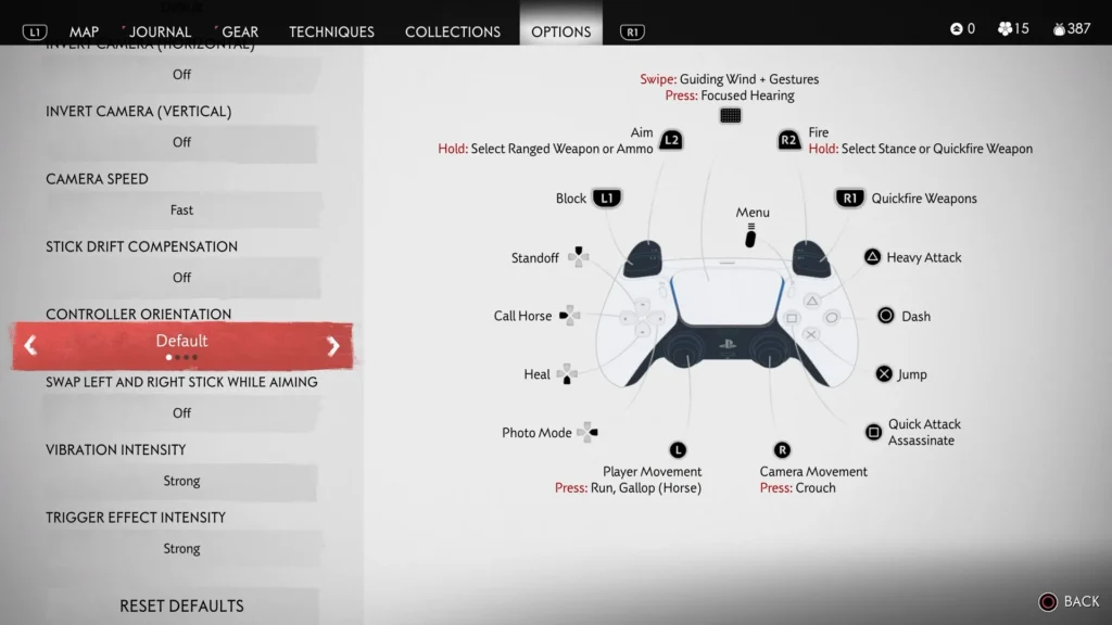 controles personalizados Ghost of Tsushima
