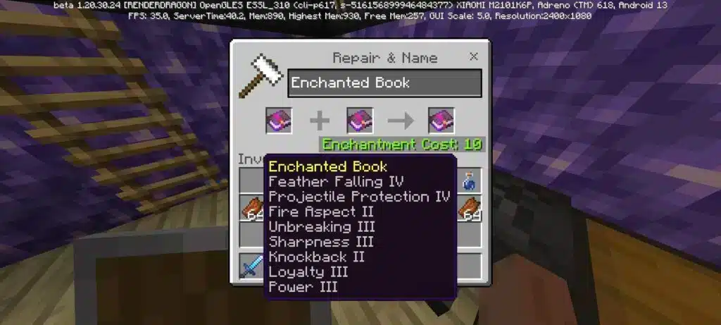 how to use enchantment books in Minecraft
