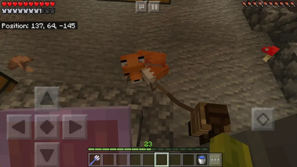 Minecraft приручить лису