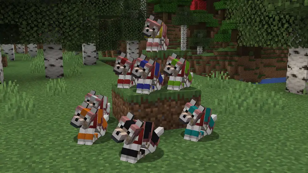  приручить волков Minecraft
