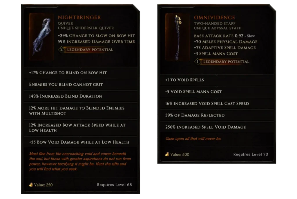 Legendary Potential Last Epoch