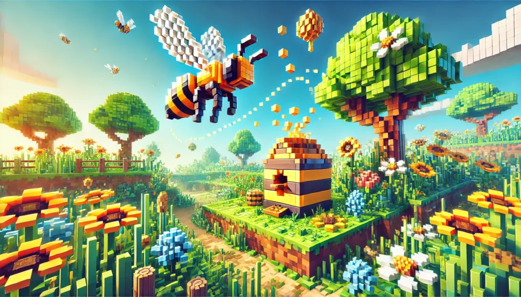пчёлы в Minecraft