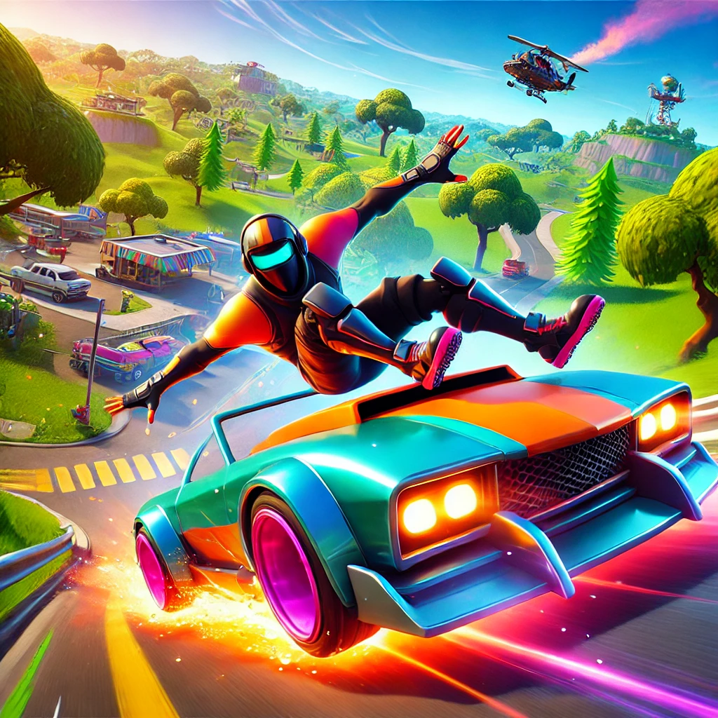 fortnite: deslizarse por un vehículo