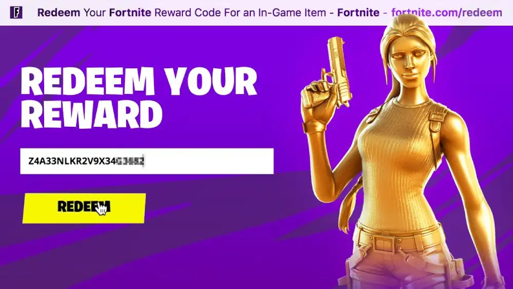  código de resgate Fortnite