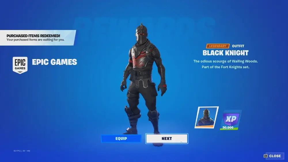 Black Knight в Fortnite