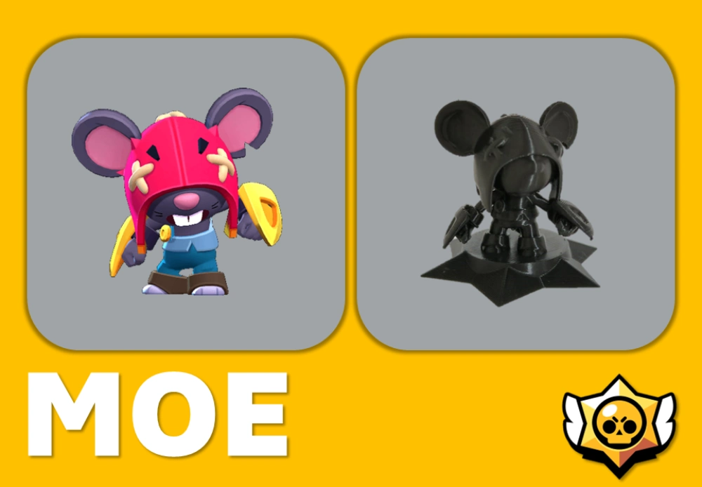 Action figure Moe Brawl Stars 3D model