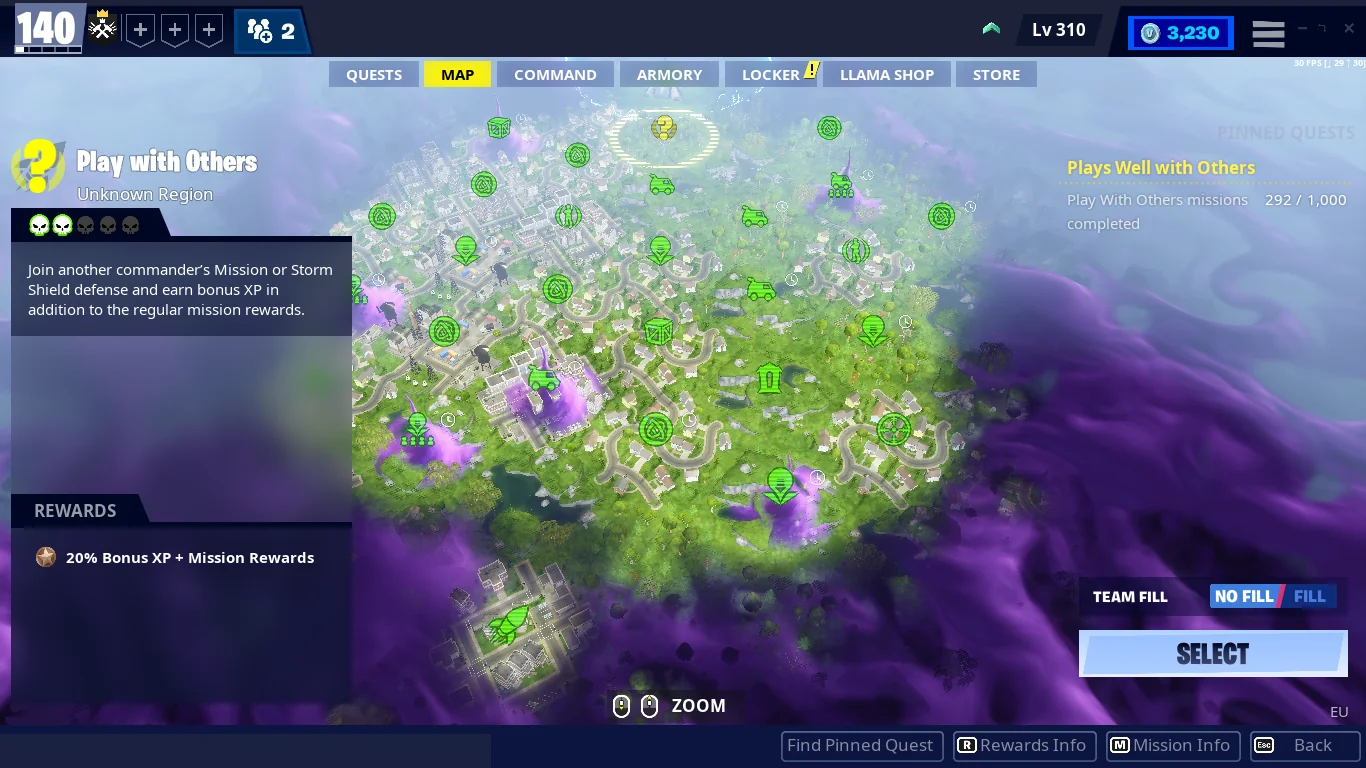 fortnite без заполнения