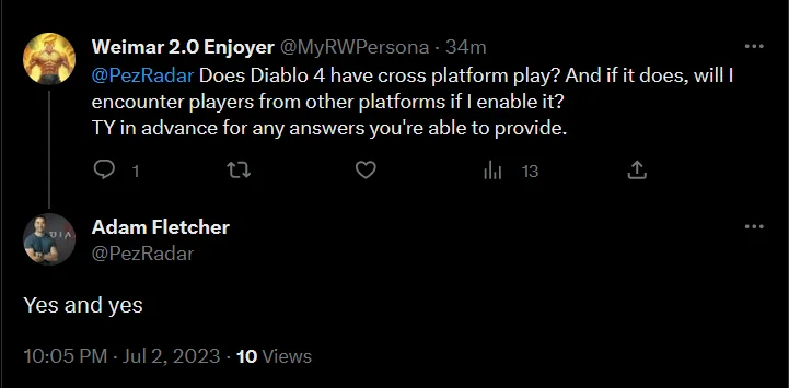 Is Diablo 4 Cross Platform