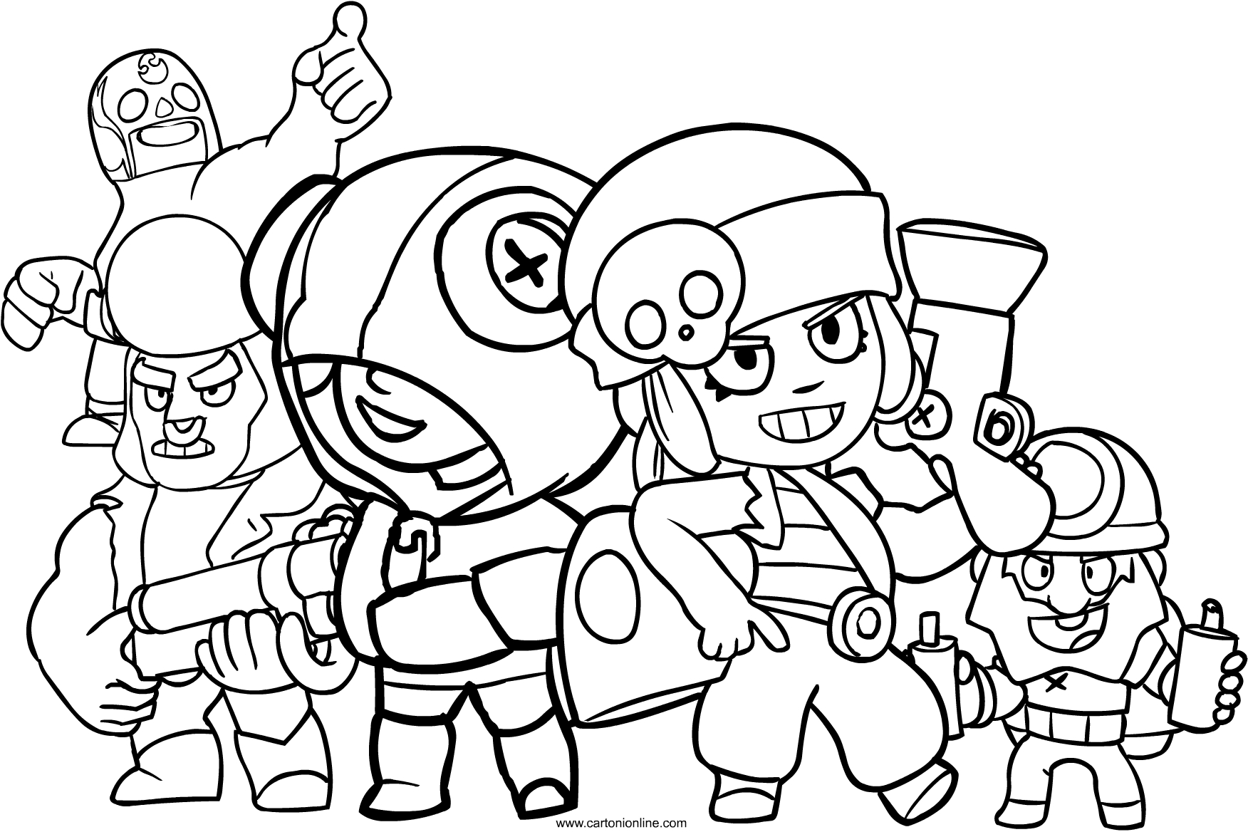 jessie brawl stars coloring page
