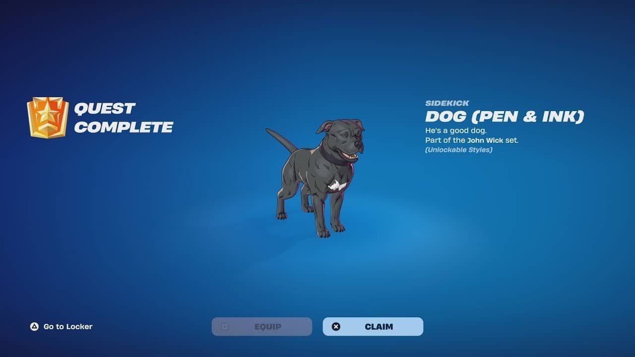 John Wick's Dog Fortnite