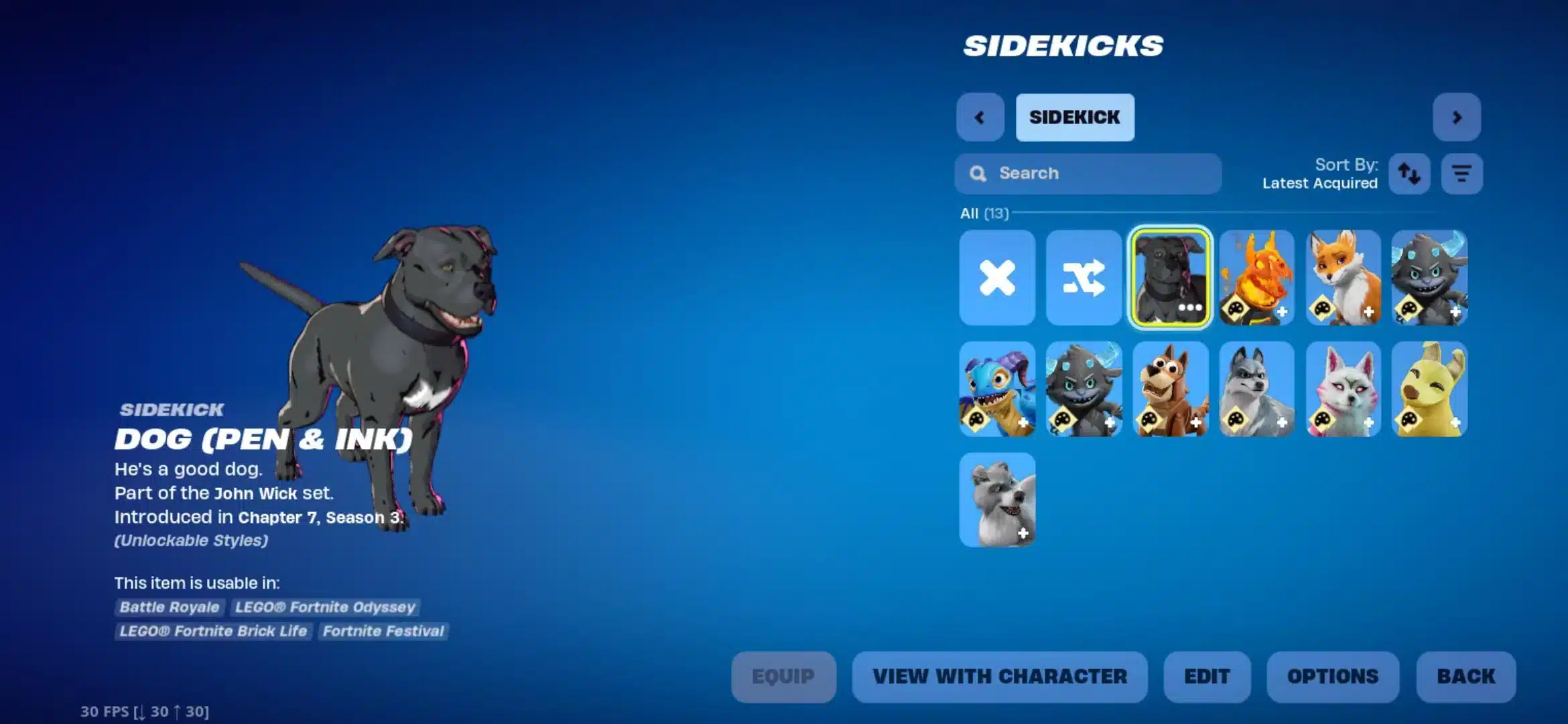 John Wick's Dog Fortnite