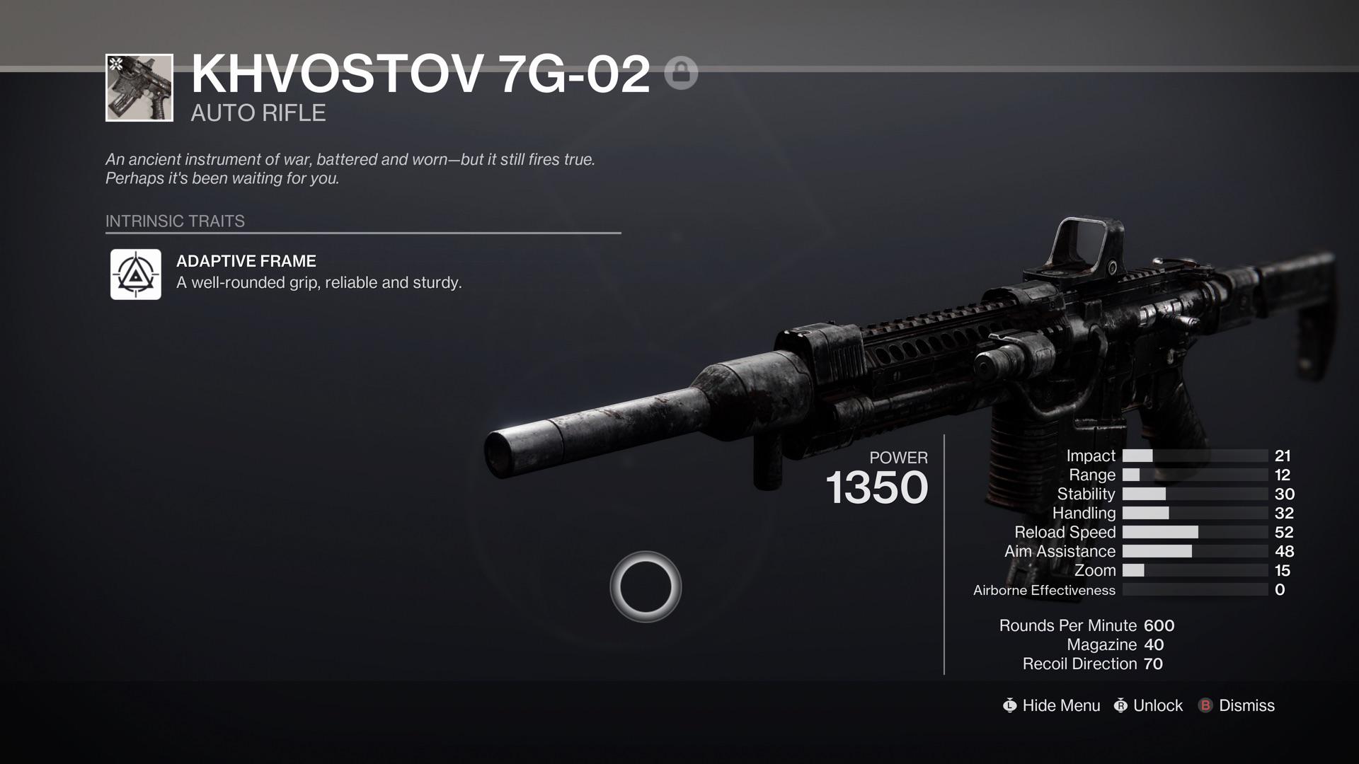 Khvostov Destiny 2