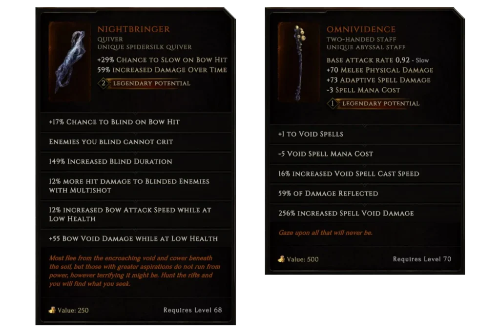 Last Epoch Potencial Legendario